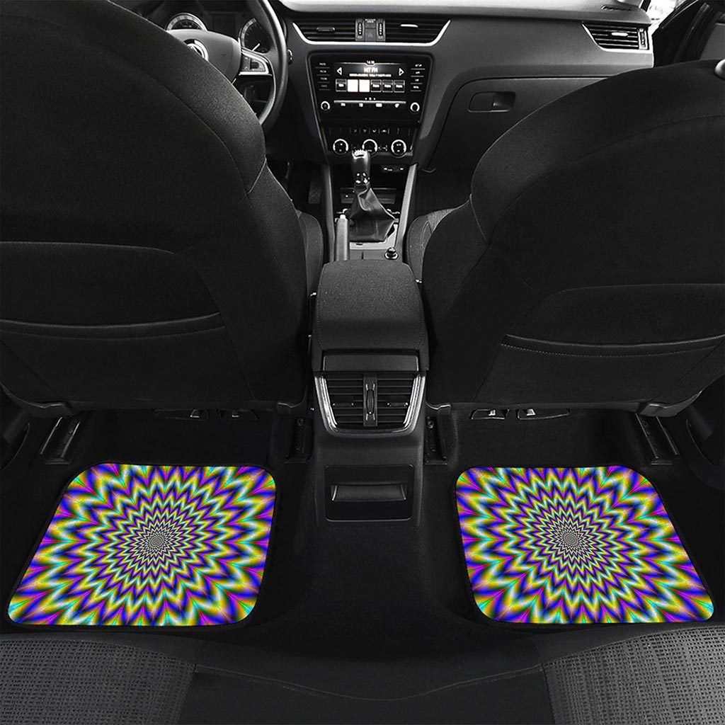 Twinkle Psychedelic Optical Illusion Front and Back Car Floor Mats
