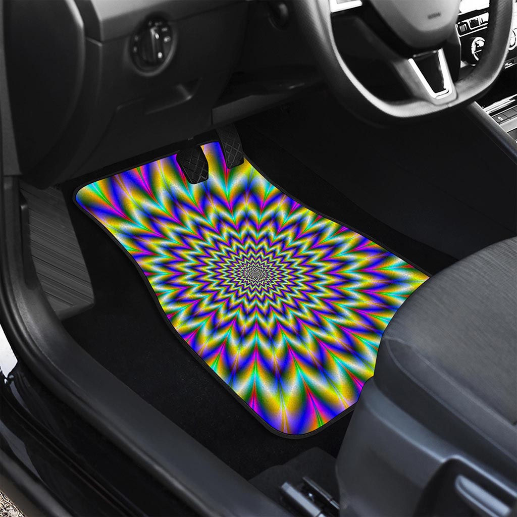 Twinkle Psychedelic Optical Illusion Front and Back Car Floor Mats