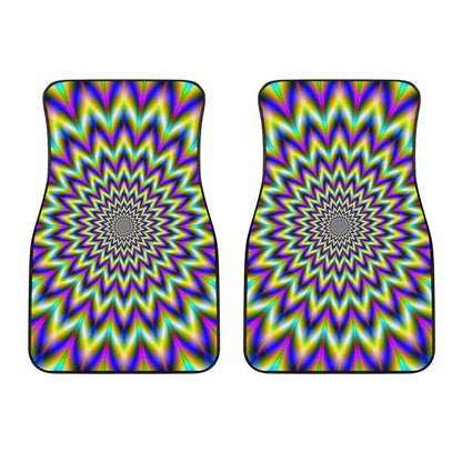 Twinkle Psychedelic Optical Illusion Front Car Floor Mats
