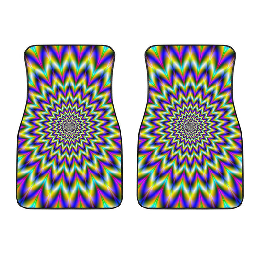 Twinkle Psychedelic Optical Illusion Front Car Floor Mats