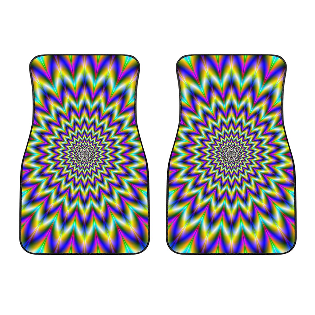 Twinkle Psychedelic Optical Illusion Front Car Floor Mats