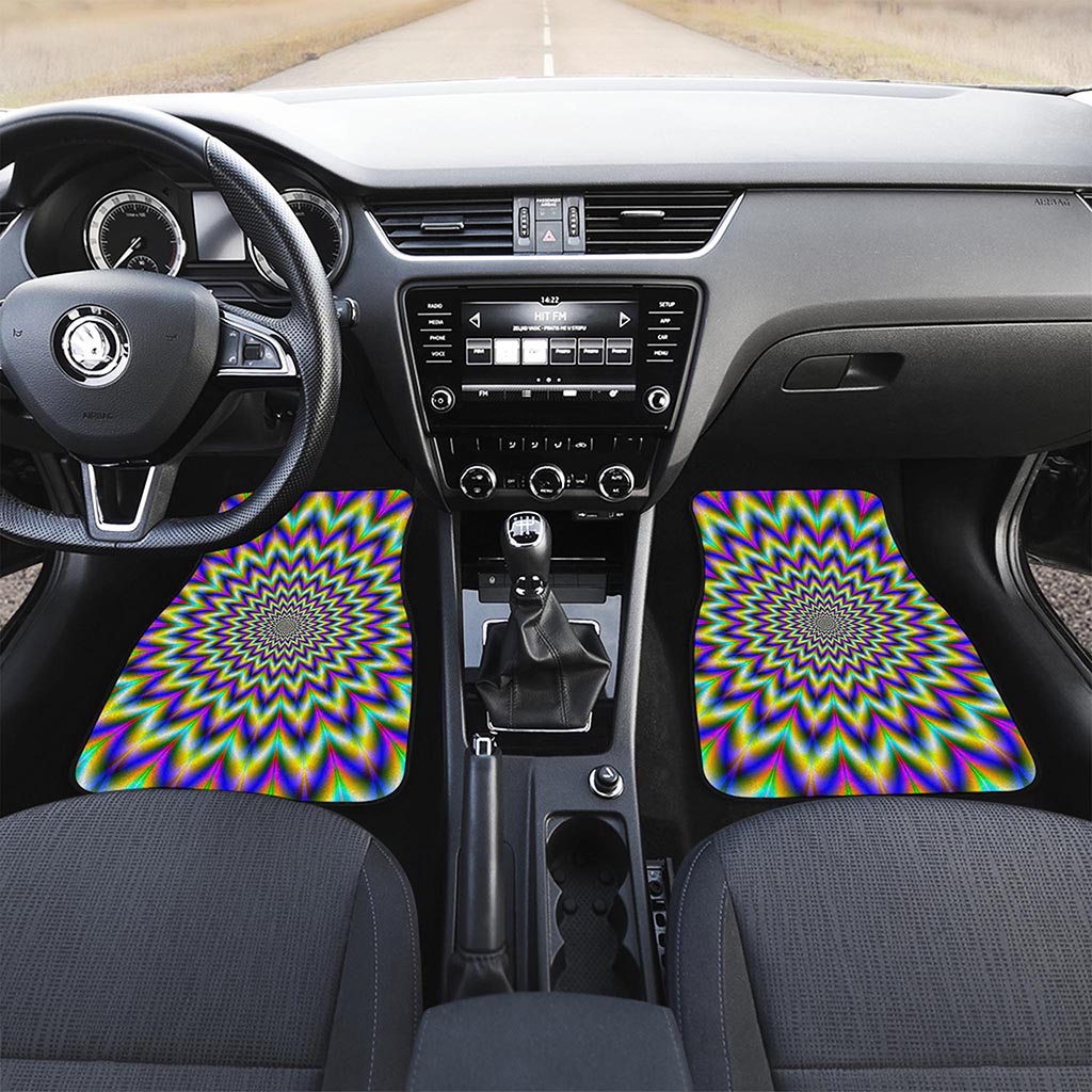 Twinkle Psychedelic Optical Illusion Front Car Floor Mats