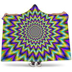 Twinkle Psychedelic Optical Illusion Hooded Blanket
