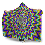 Twinkle Psychedelic Optical Illusion Hooded Blanket