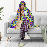 Twinkle Psychedelic Optical Illusion Hooded Blanket