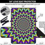 Twinkle Psychedelic Optical Illusion Loveseat Protector