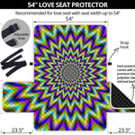 Twinkle Psychedelic Optical Illusion Loveseat Protector