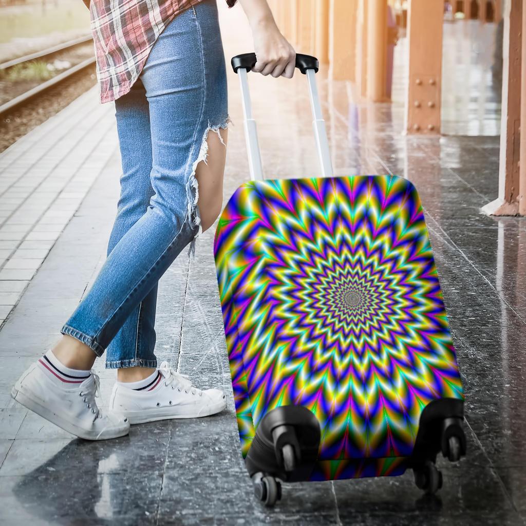 Twinkle Psychedelic Optical Illusion Luggage Cover GearFrost