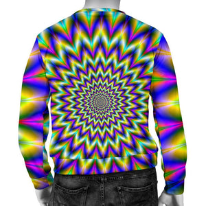 Twinkle Psychedelic Optical Illusion Men's Crewneck Sweatshirt GearFrost