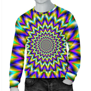 Twinkle Psychedelic Optical Illusion Men's Crewneck Sweatshirt GearFrost