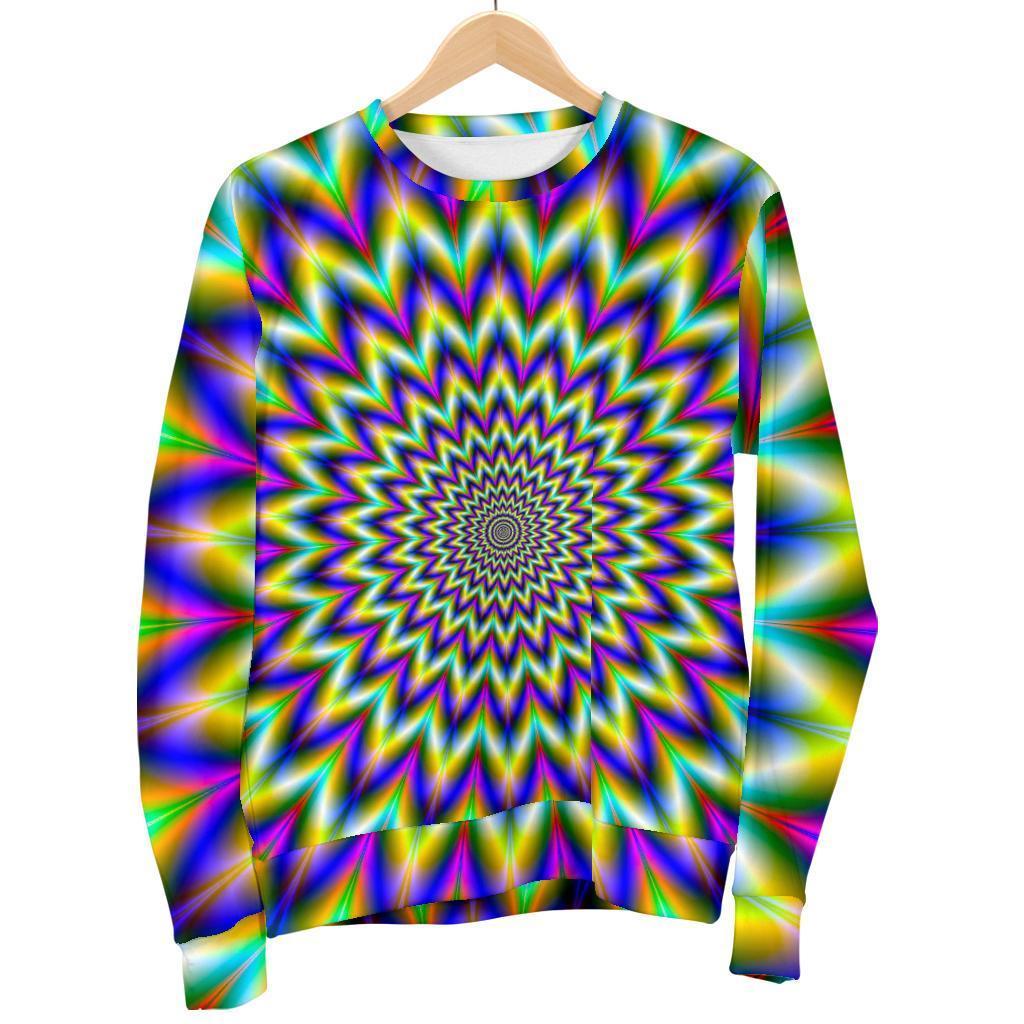 Twinkle Psychedelic Optical Illusion Men's Crewneck Sweatshirt GearFrost