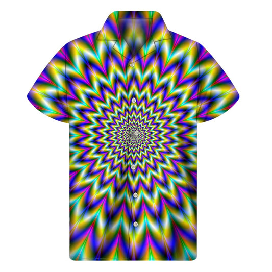 Twinkle Psychedelic Optical Illusion Men's Short Sleeve Shirt