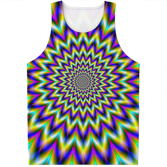 Twinkle Psychedelic Optical Illusion Men's Tank Top