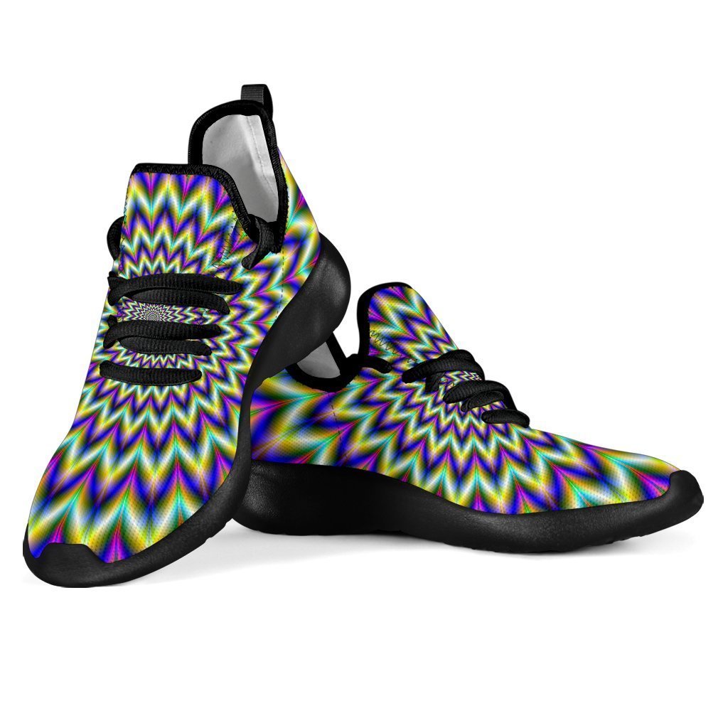 Twinkle Psychedelic Optical Illusion Mesh Knit Shoes GearFrost