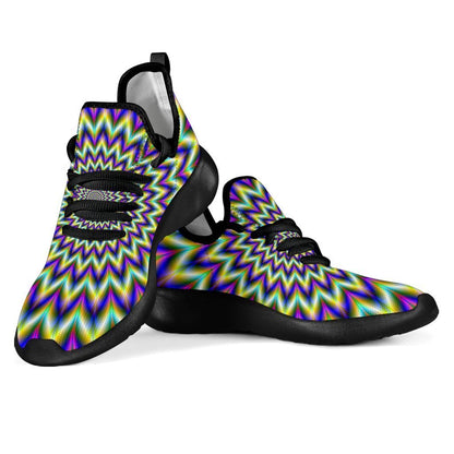 Twinkle Psychedelic Optical Illusion Mesh Knit Shoes GearFrost