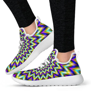 Twinkle Psychedelic Optical Illusion Mesh Knit Shoes GearFrost