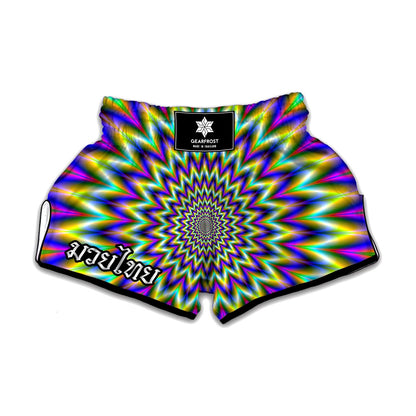 Twinkle Psychedelic Optical Illusion Muay Thai Boxing Shorts
