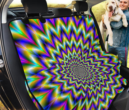 Twinkle Psychedelic Optical Illusion Pet Car Back Seat Cover