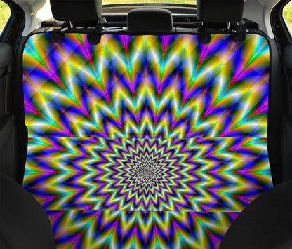 Twinkle Psychedelic Optical Illusion Pet Car Back Seat Cover