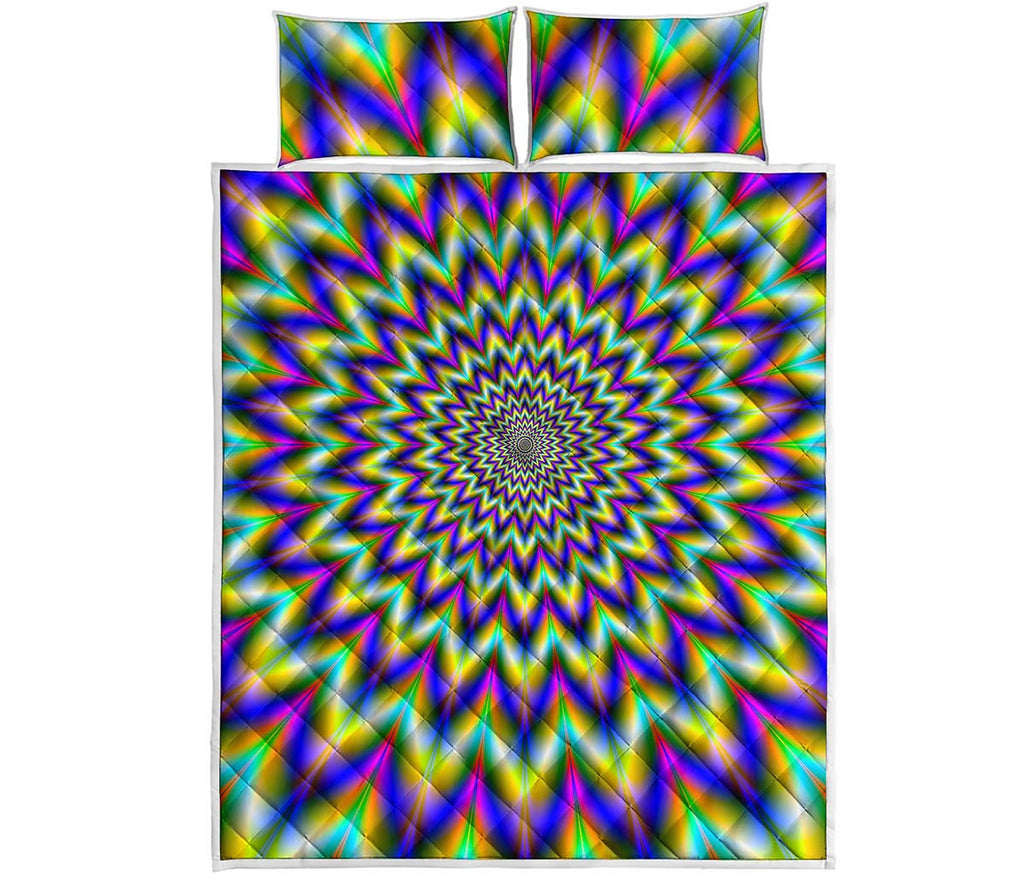 Twinkle Psychedelic Optical Illusion Quilt Bed Set