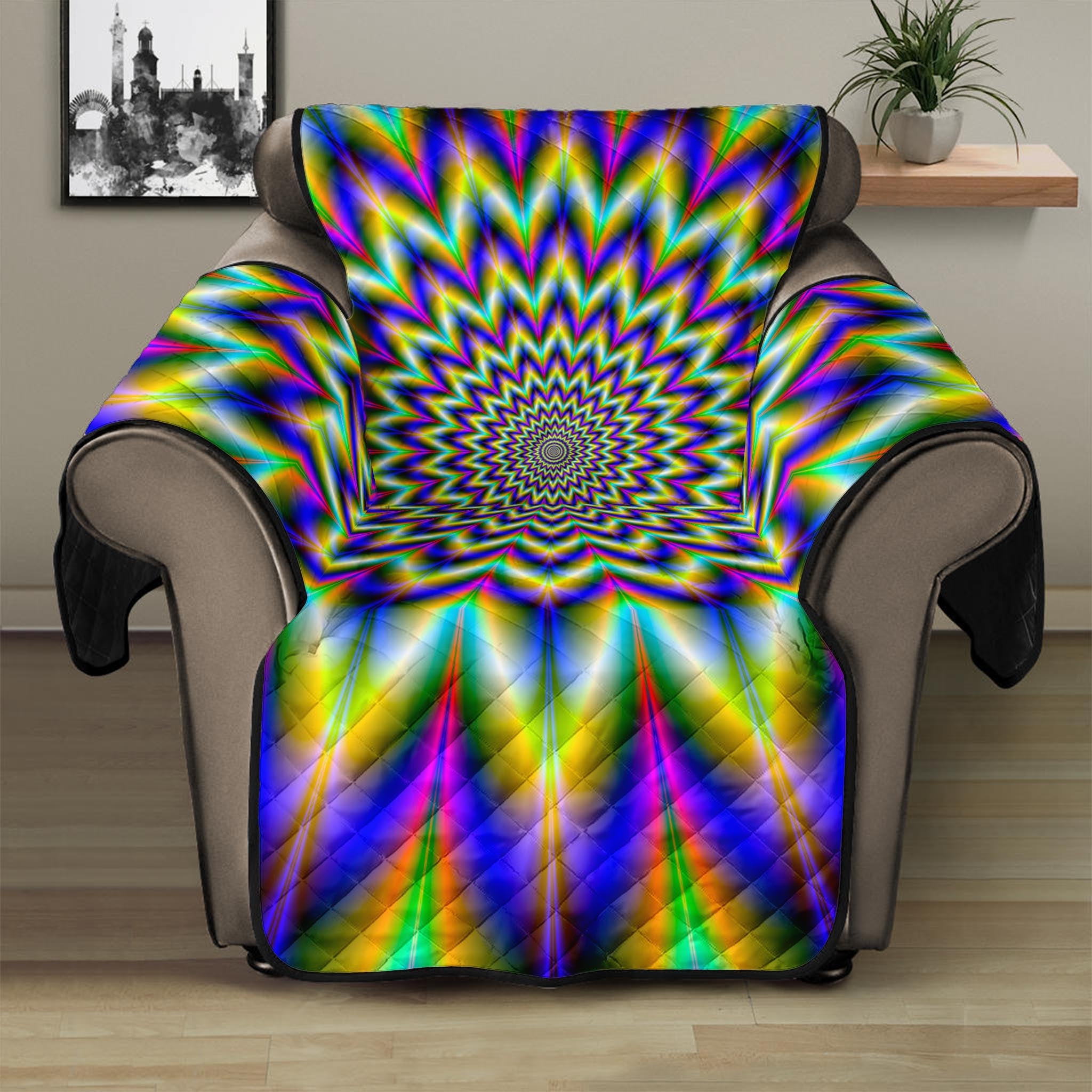 Twinkle Psychedelic Optical Illusion Recliner Protector