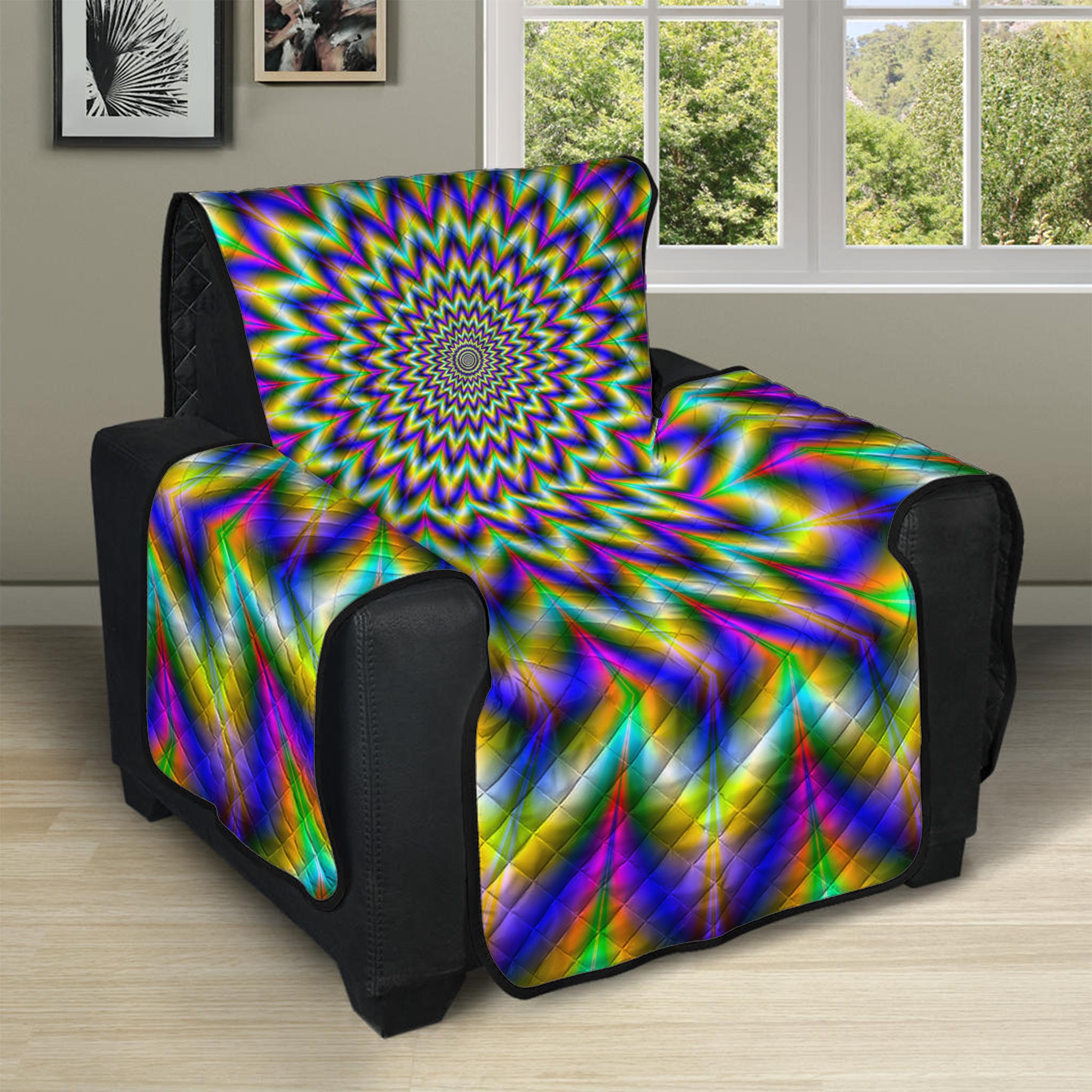 Twinkle Psychedelic Optical Illusion Recliner Protector