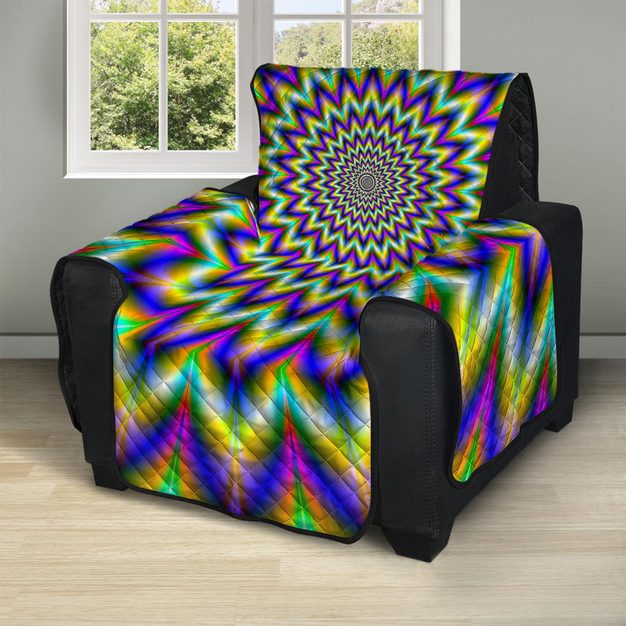 Twinkle Psychedelic Optical Illusion Recliner Protector