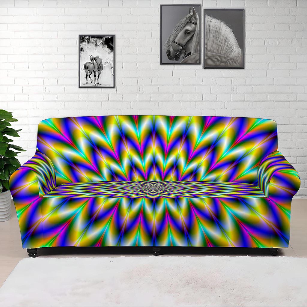 Twinkle Psychedelic Optical Illusion Sofa Cover
