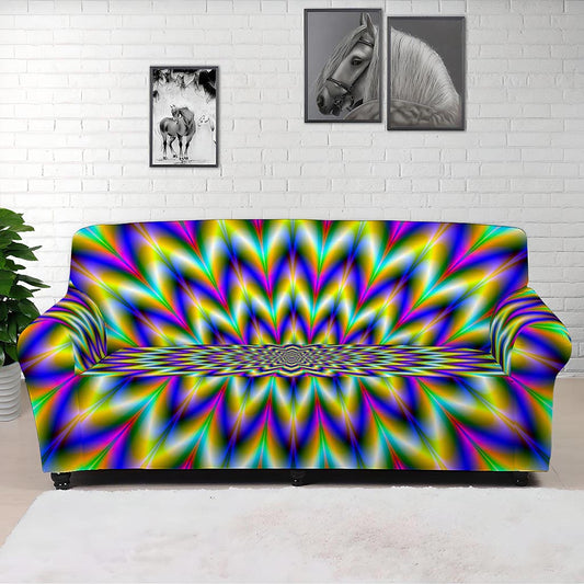 Twinkle Psychedelic Optical Illusion Sofa Cover