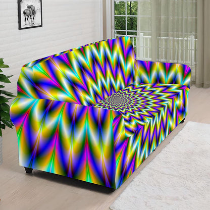 Twinkle Psychedelic Optical Illusion Sofa Cover