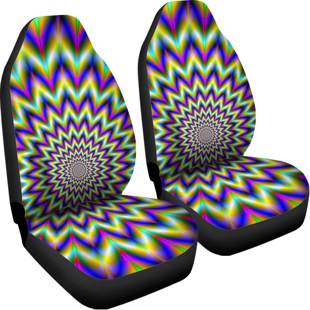 Twinkle Psychedelic Optical Illusion Universal Fit Car Seat Covers
