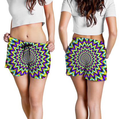 Twinkle Psychedelic Optical Illusion Women's Shorts