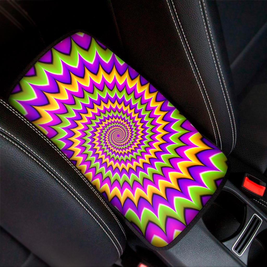 Twisted Colors Moving Optical Illusion Car Center Console Cover