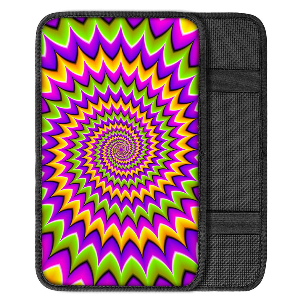 Twisted Colors Moving Optical Illusion Car Center Console Cover