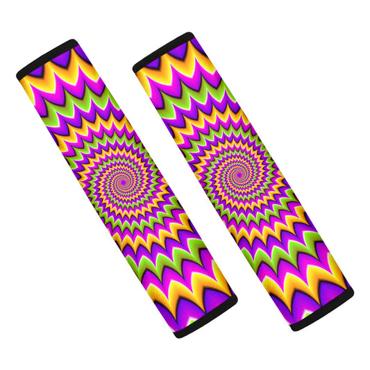 Twisted Colors Moving Optical Illusion Car Seat Belt Covers