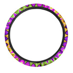Twisted Colors Moving Optical Illusion Car Steering Wheel Cover