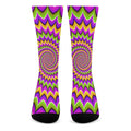 Twisted Colors Moving Optical Illusion Crew Socks