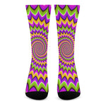 Twisted Colors Moving Optical Illusion Crew Socks