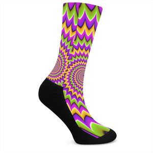 Twisted Colors Moving Optical Illusion Crew Socks