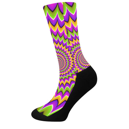 Twisted Colors Moving Optical Illusion Crew Socks