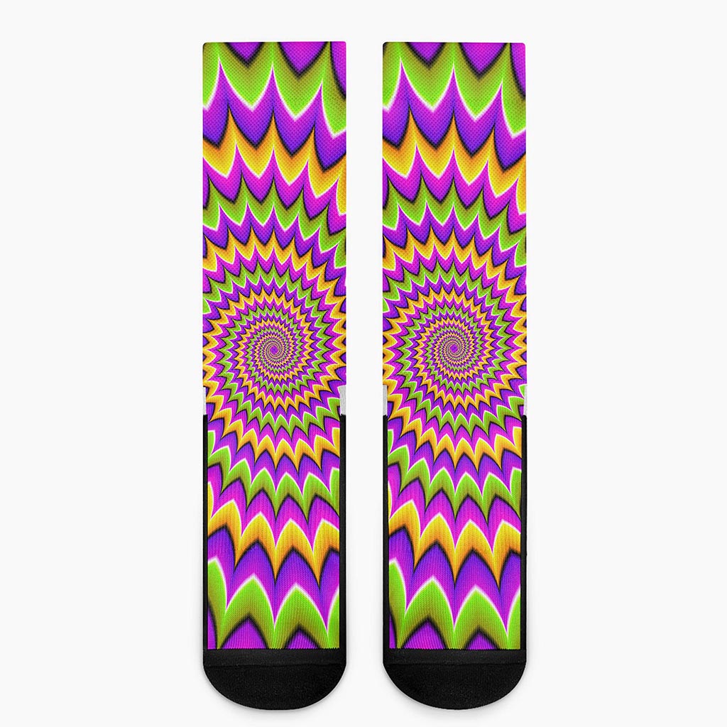 Twisted Colors Moving Optical Illusion Crew Socks