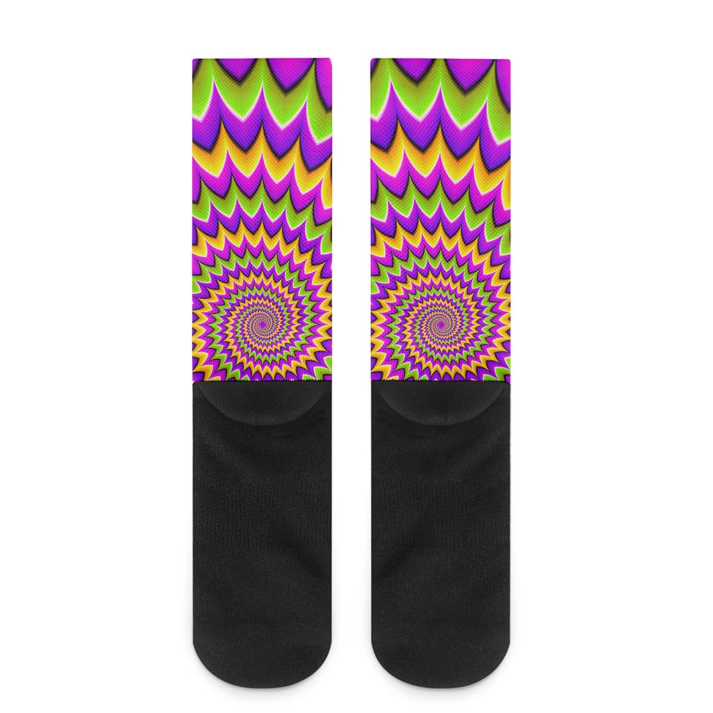 Twisted Colors Moving Optical Illusion Crew Socks