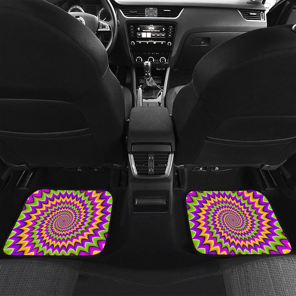 Twisted Colors Moving Optical Illusion Front and Back Car Floor Mats