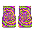 Twisted Colors Moving Optical Illusion Front Car Floor Mats
