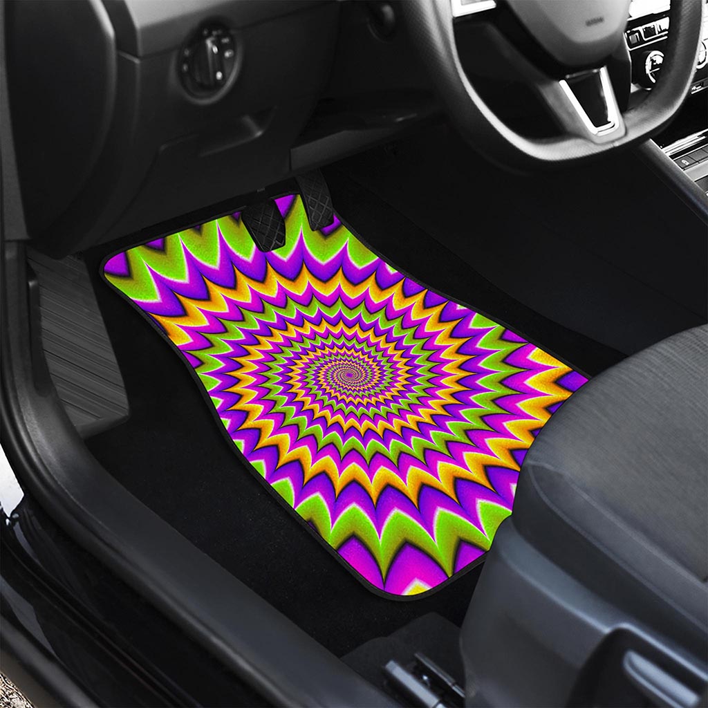 Twisted Colors Moving Optical Illusion Front Car Floor Mats