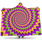 Twisted Colors Moving Optical Illusion Hooded Blanket