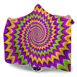 Twisted Colors Moving Optical Illusion Hooded Blanket