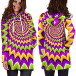 Twisted Colors Moving Optical Illusion Hoodie Dress GearFrost