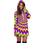 Twisted Colors Moving Optical Illusion Hoodie Dress GearFrost
