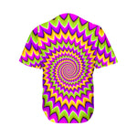 Twisted Colors Moving Optical Illusion Men's Baseball Jersey